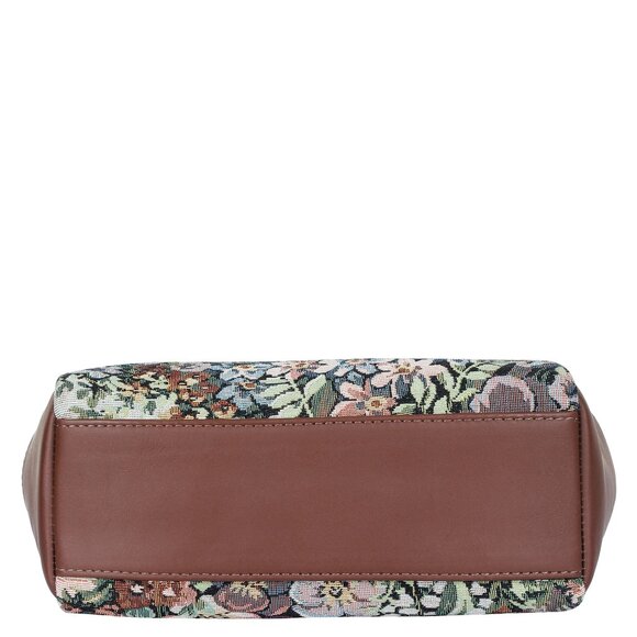 Botanical Pattern Tapestry Fabric Hobo Crossbody Bag for Women, Sling Bag - Picture 6 of 8